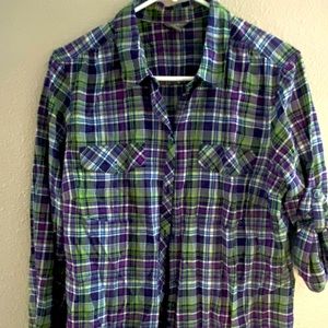 Eddie Bauer Lightweight Hiking/Casual Button-down Shirt - Size Large